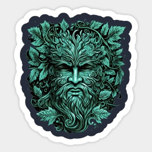 Jack Of The Wood Traditional Pagan Celtic Greenman Sticker